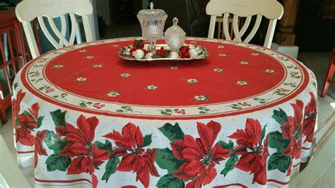 round christmas plastic tablecloths|More.